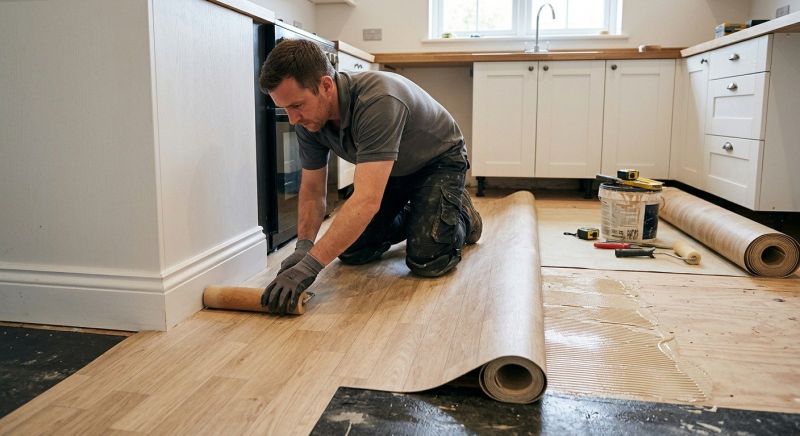 Sheet Linoleum Installation in Encino, CA
